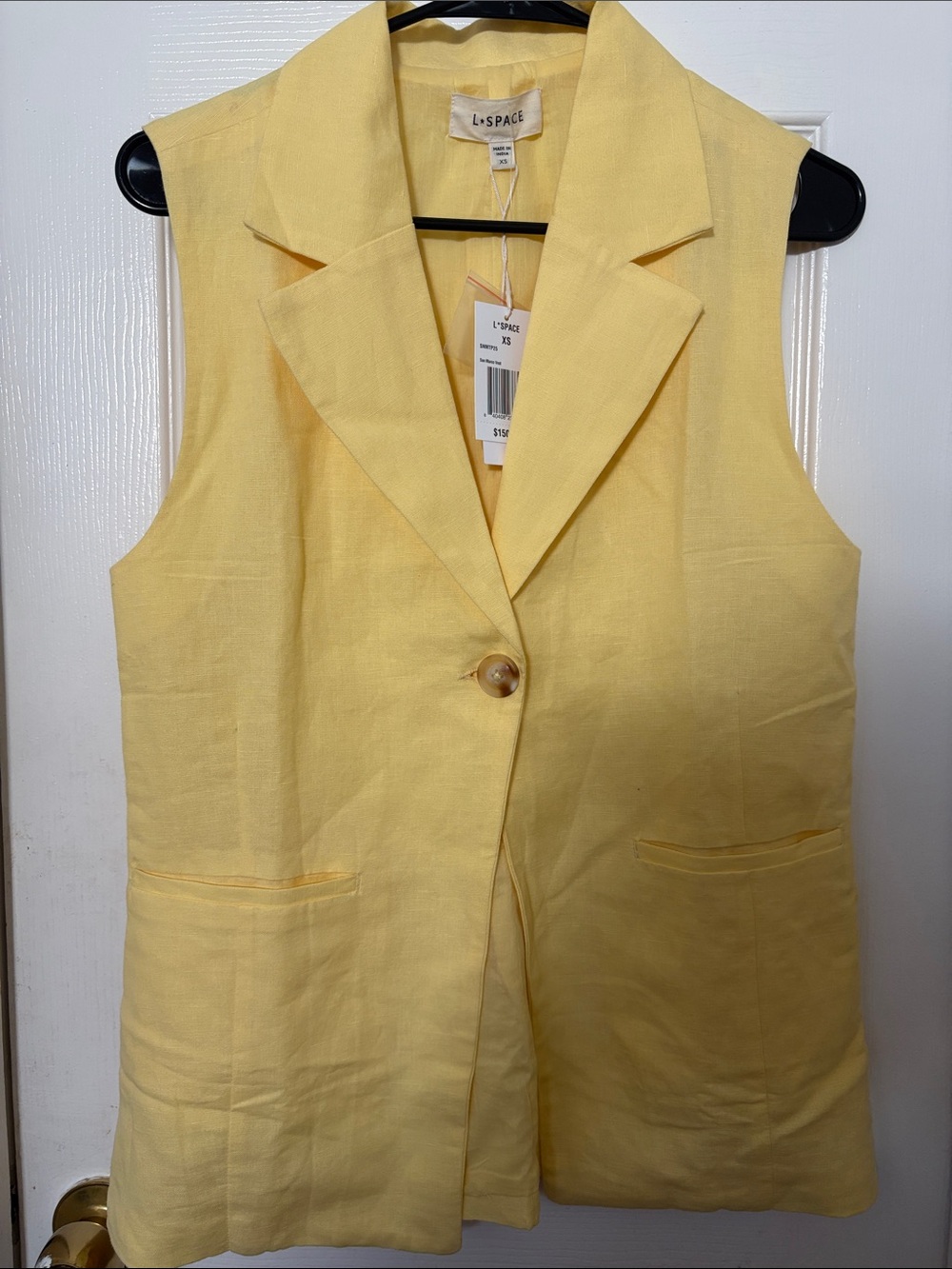 L*Space San Marco Vest in Pale Yellow
